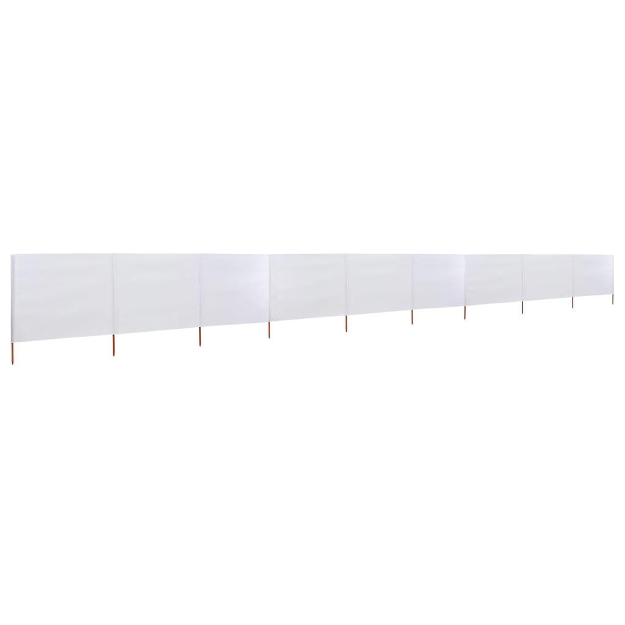 Voir la diapositive 2 : VIDAXL Paravent 9 panneaux Tissu 1200 x 80 cm Blanc sable