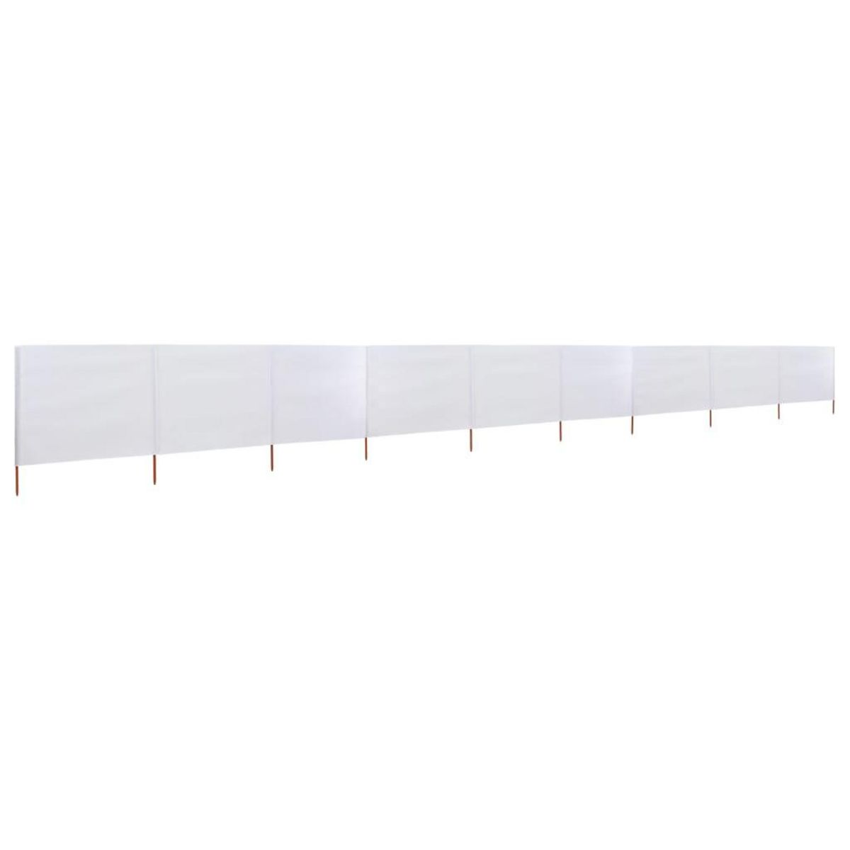 VIDAXL Paravent 9 panneaux Tissu 1200 x 80 cm Blanc sable