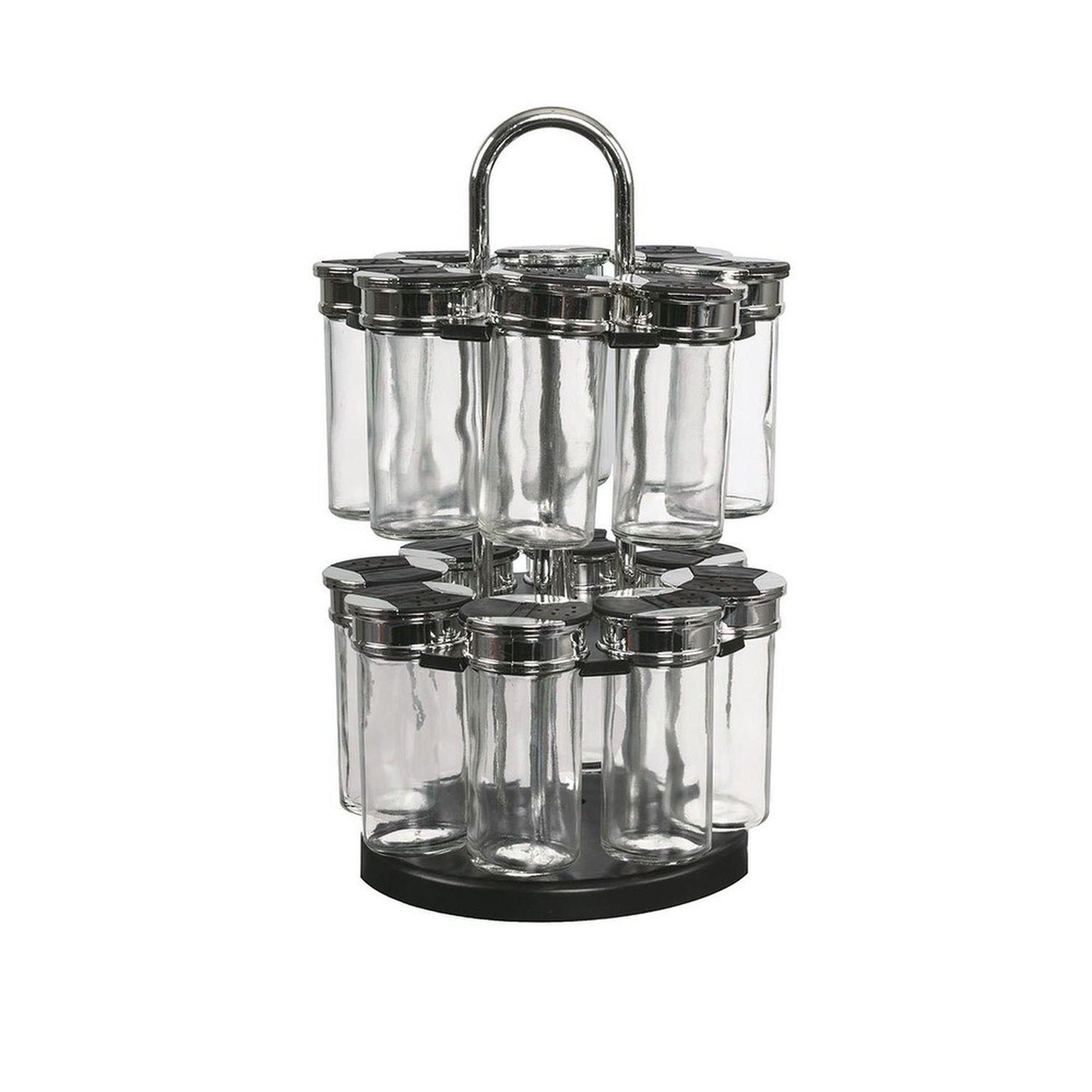 Voir la diapositive 2 : Saveur et dégustation Carrousel à épices cooking - 16 pots - argent