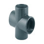 Voir la diapositive 1 : JARDIDECO Croix PVC pression 90° femelle Ø 63 mm - Fitt
