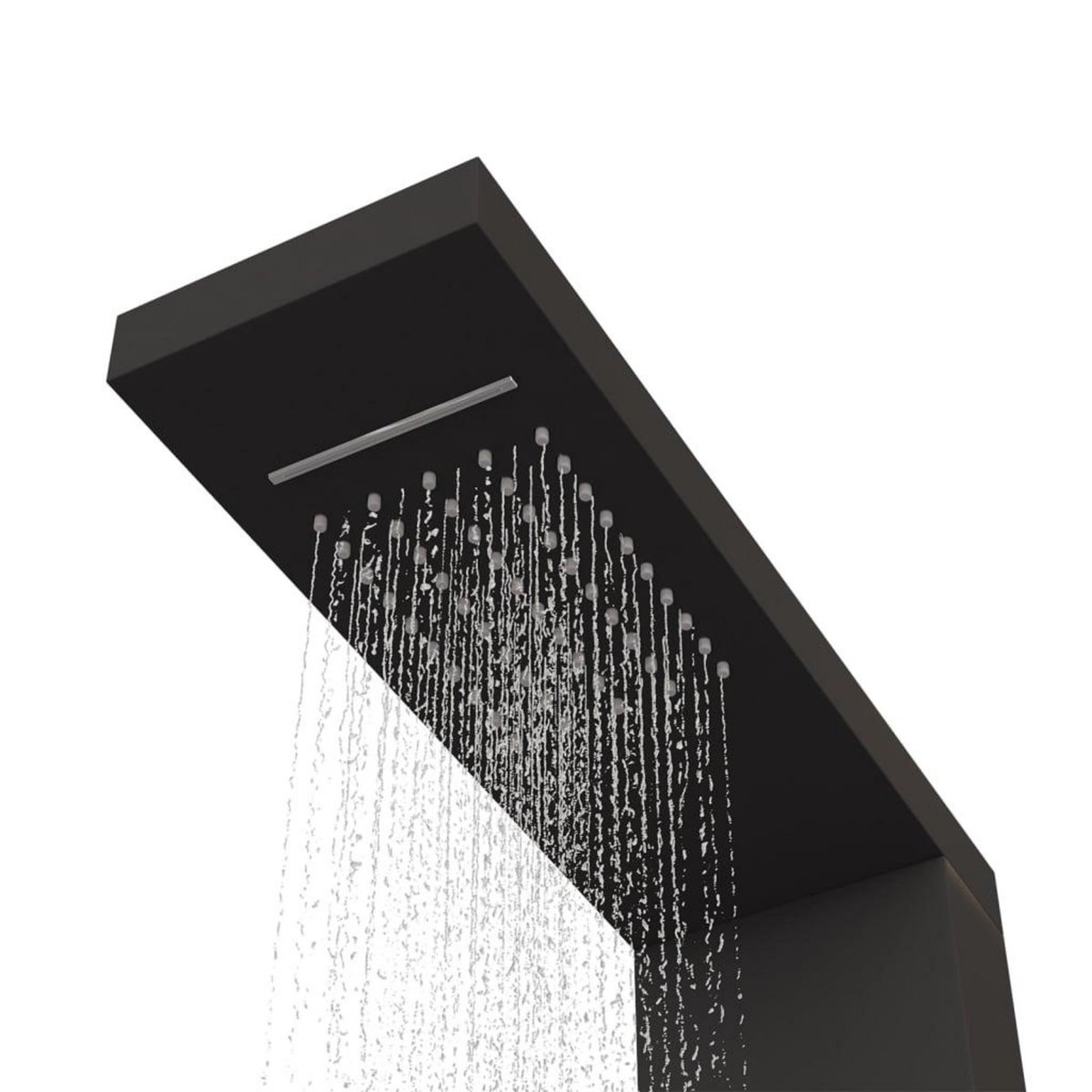 VIDAXL Systeme de panneau de douche Aluminium Noir