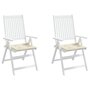 Voir la diapositive 4 : VIDAXL Coussins de chaise jardin lot de 2 creme 40x40x3cm tissu oxford