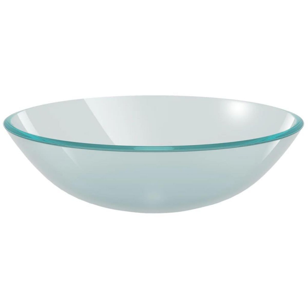 VIDAXL Lavabo Verre trempe 42 cm Givre