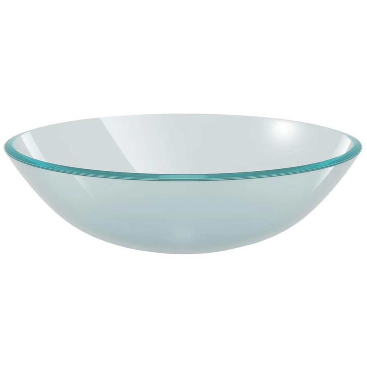 VIDAXL Lavabo Verre trempe 42 cm Givre