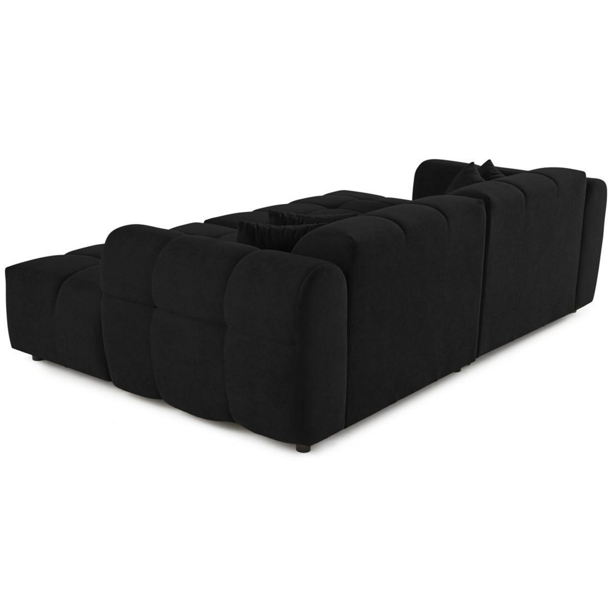 LISA DESIGN Ray - canapé droit 4 places avec double méridienne - assise profonde - en tissu texturé