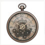 Voir la diapositive 1 : ATMOSPHERA Horloge Murale Gousset  Awa  33cm Marron