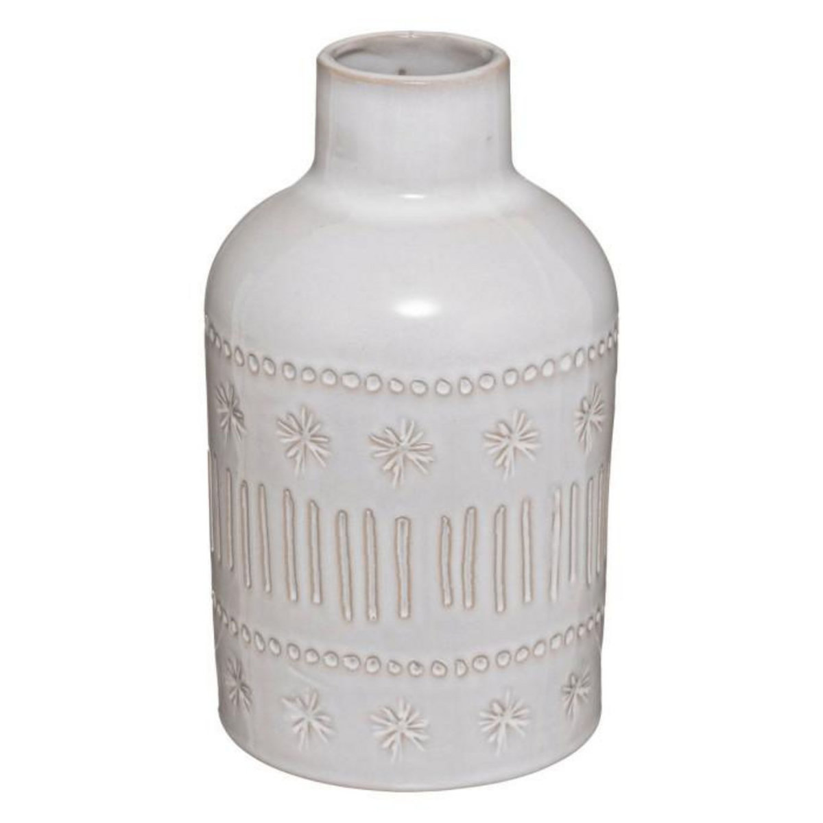 ATMOSPHERA Vase en Céramique Design  Carmen  21cm Ivoire