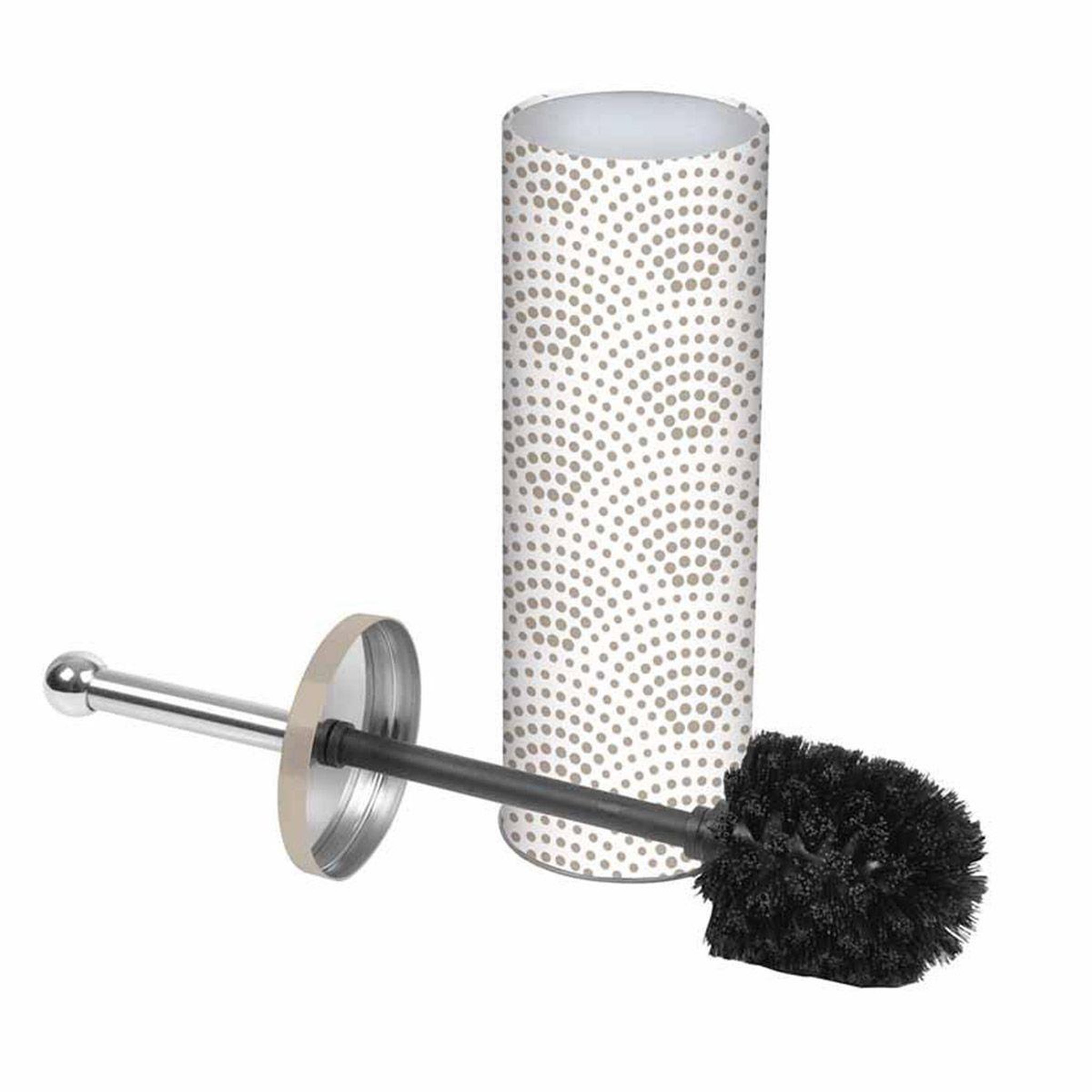Douceur d'Intérieur Brosse wc imprimée  minéral  38cm blanc