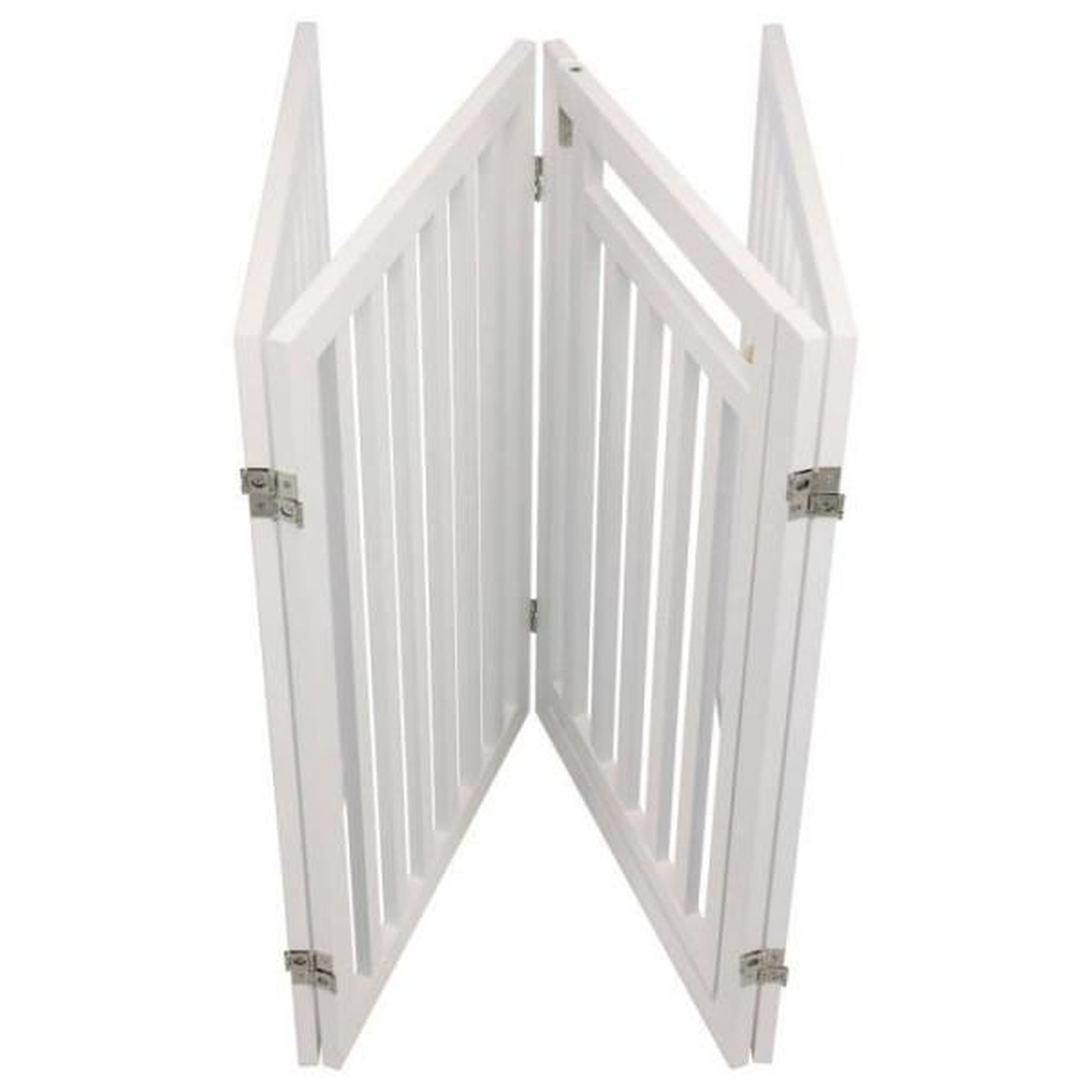 Voir la diapositive 2 : Trixie TRIXIE Barriere avec porte ajustable- (60-160cm) x 81 cm - Blanc - Pour chien