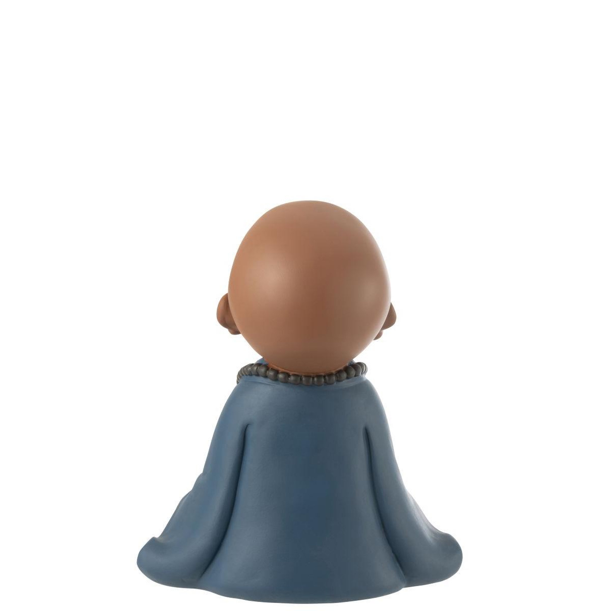 Voir la diapositive 3 : J-LINE Statuette moine zen  grady  23cm bleu