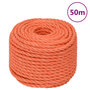 Voir la diapositive 1 : VIDAXL Corde de travail Orange 12 mm 50 m Polypropylene