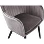 Voir la diapositive 5 : Habitat et Jardin Lot de 2 chaises  Velma  en velours avec accoudoirs - Gris
