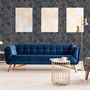 Voir la diapositive 5 : DUTCH WALLCOVERINGS DUTCH WALLCOVERINGS Papier peint Joelle Argente et bleu
