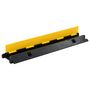 Voir la diapositive 2 : VIDAXL Rampe de protection de cable 1 canal caoutchouc 100cm