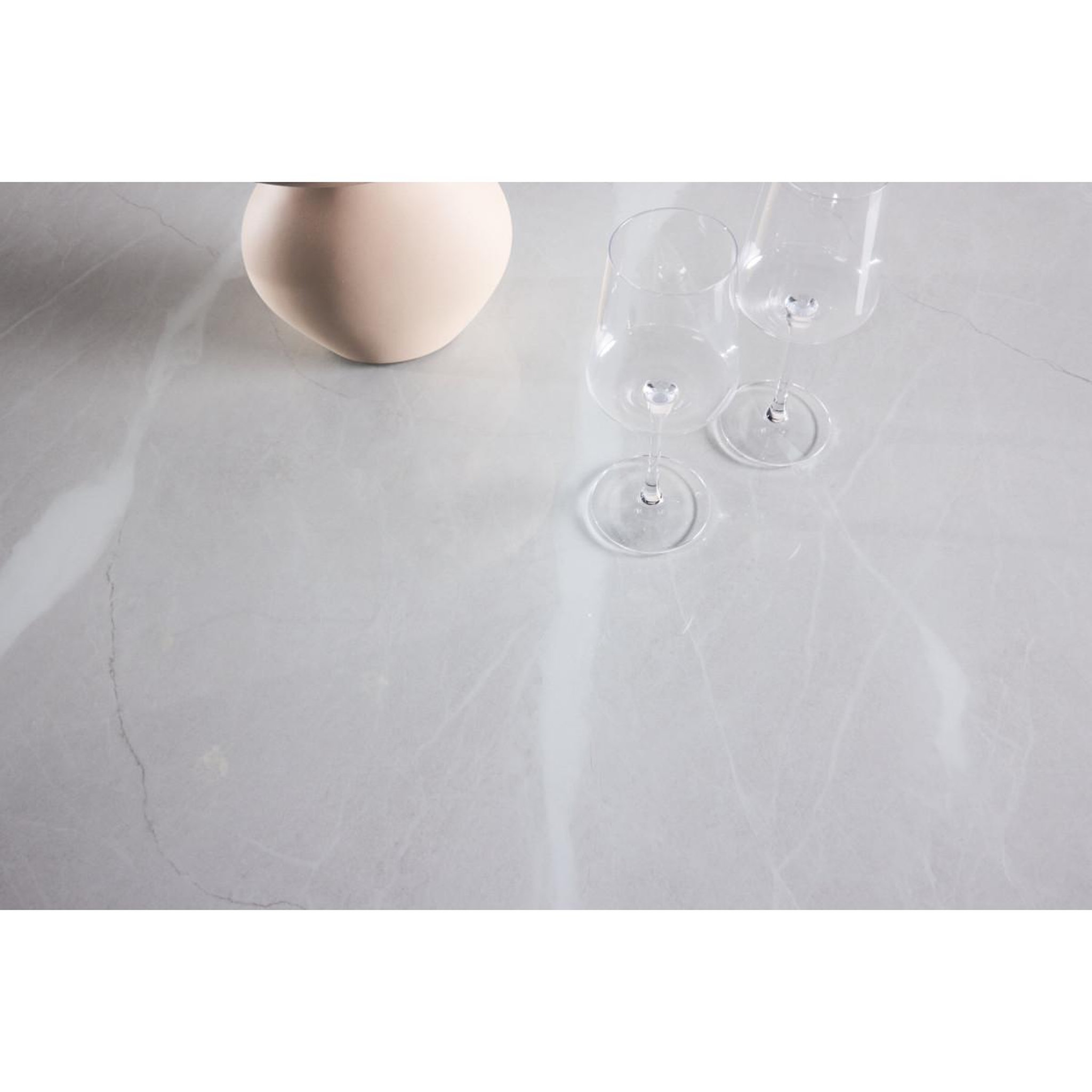 Voir la diapositive 5 : Paris Prix Table à manger en verre  haron  120cm blanc & naturel