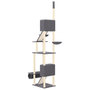 Voir la diapositive 5 : VIDAXL Arbre a chat du sol au plafond Gris fonce 277-303 cm