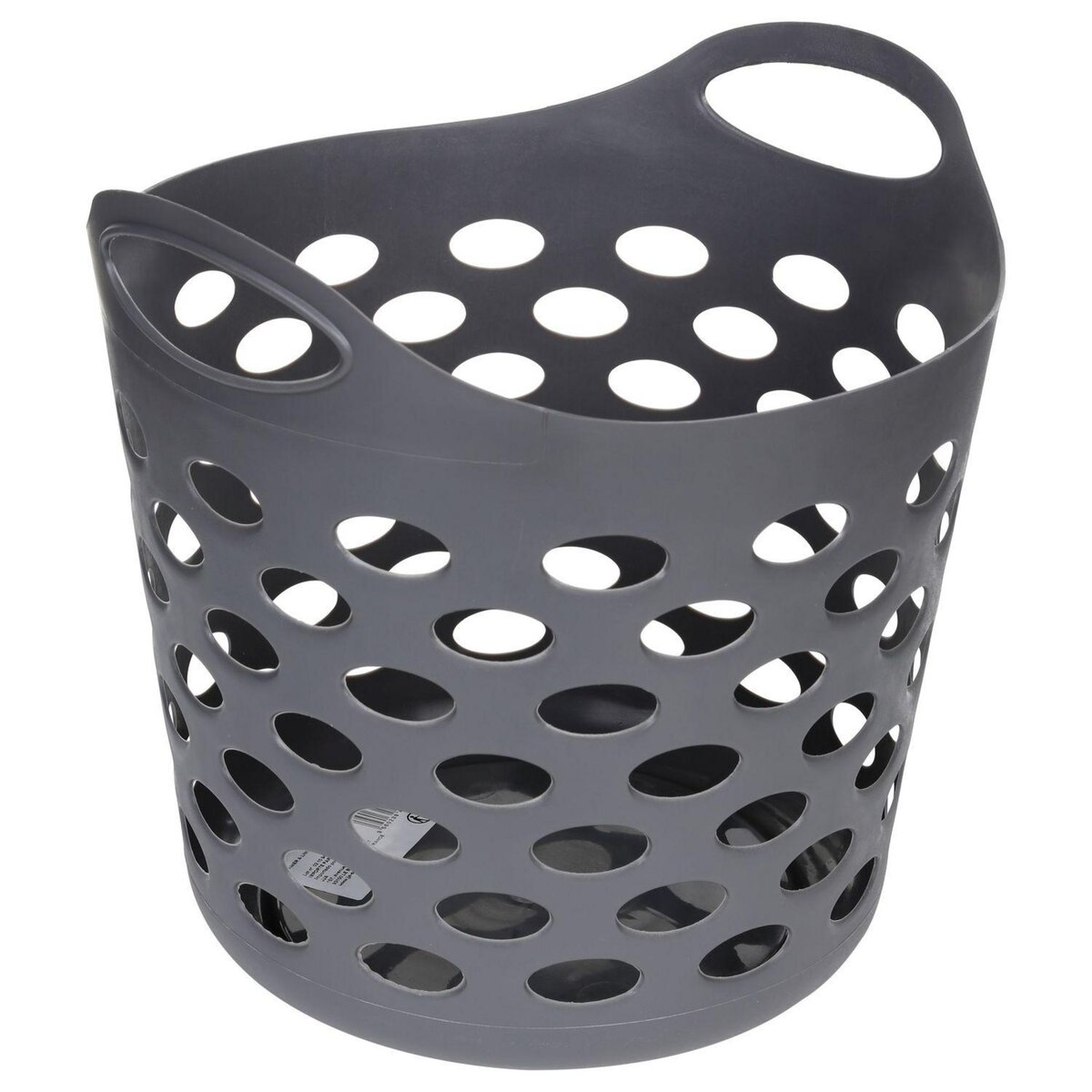 FIVE Lot 2x Panier à linge Rond - 28 L - Gris