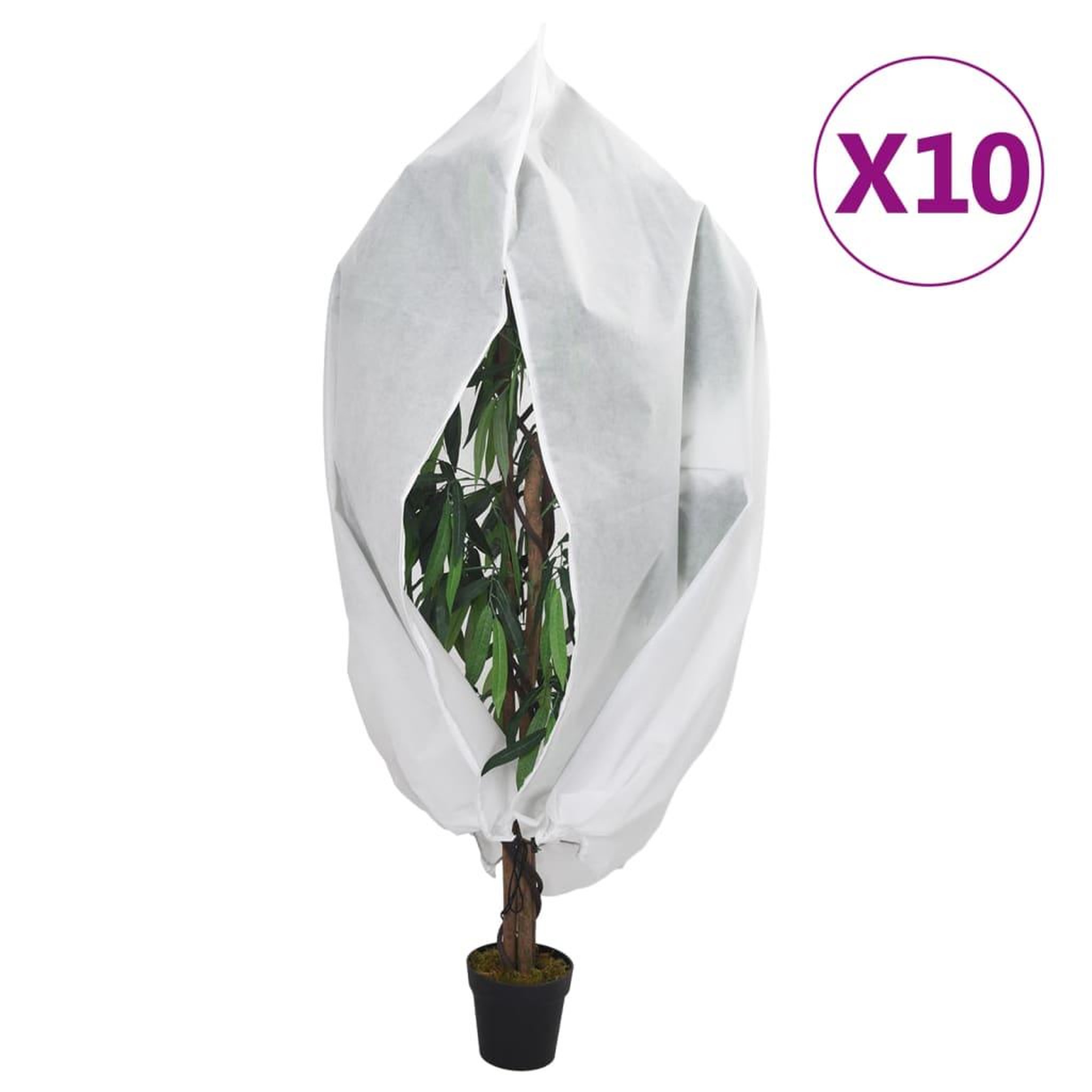VIDAXL Housses de protection pour plantes avec fermeture eclair 10 pcs