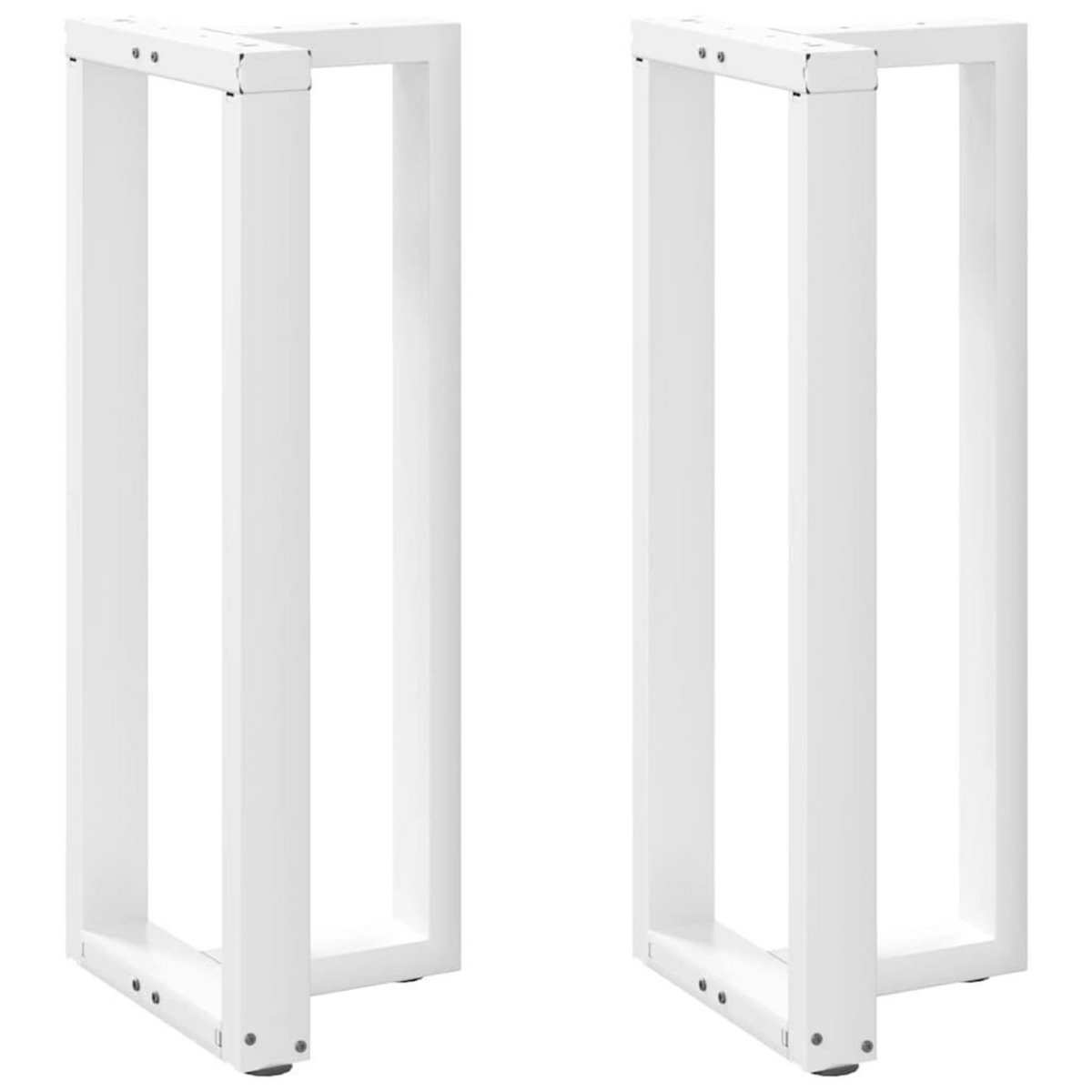 VIDAXL Pieds de table de bar forme de T 2 pcs blanc 50x35x(100-101) cm