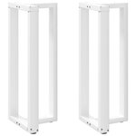 VIDAXL Pieds de table de bar forme de T 2 pcs blanc 50x35x(100-101) cm