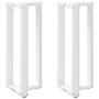 Voir la diapositive 1 : VIDAXL Pieds de table de bar forme de T 2 pcs blanc 50x35x(100-101) cm