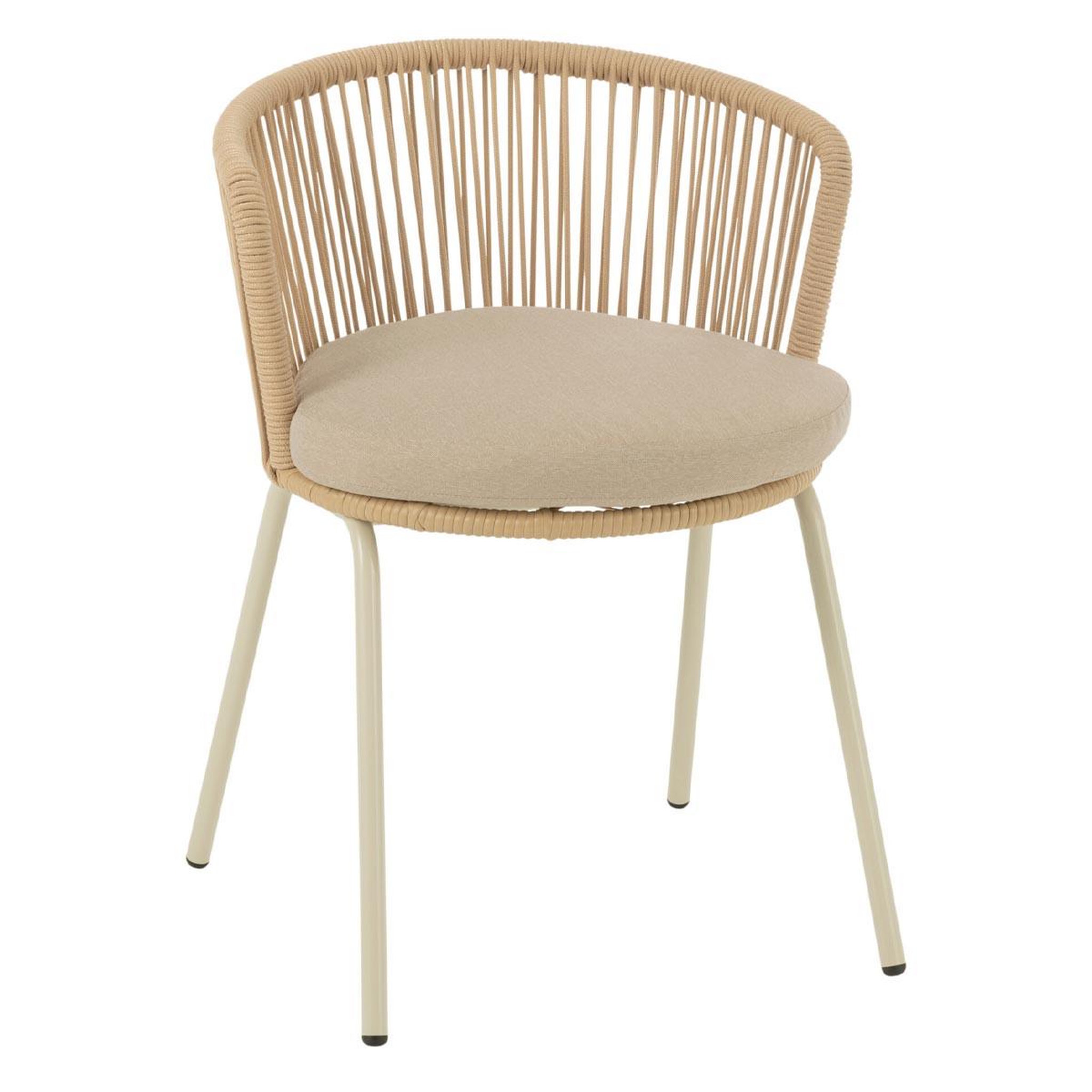 J-LINE Chaise design corde  toa  75cm beige