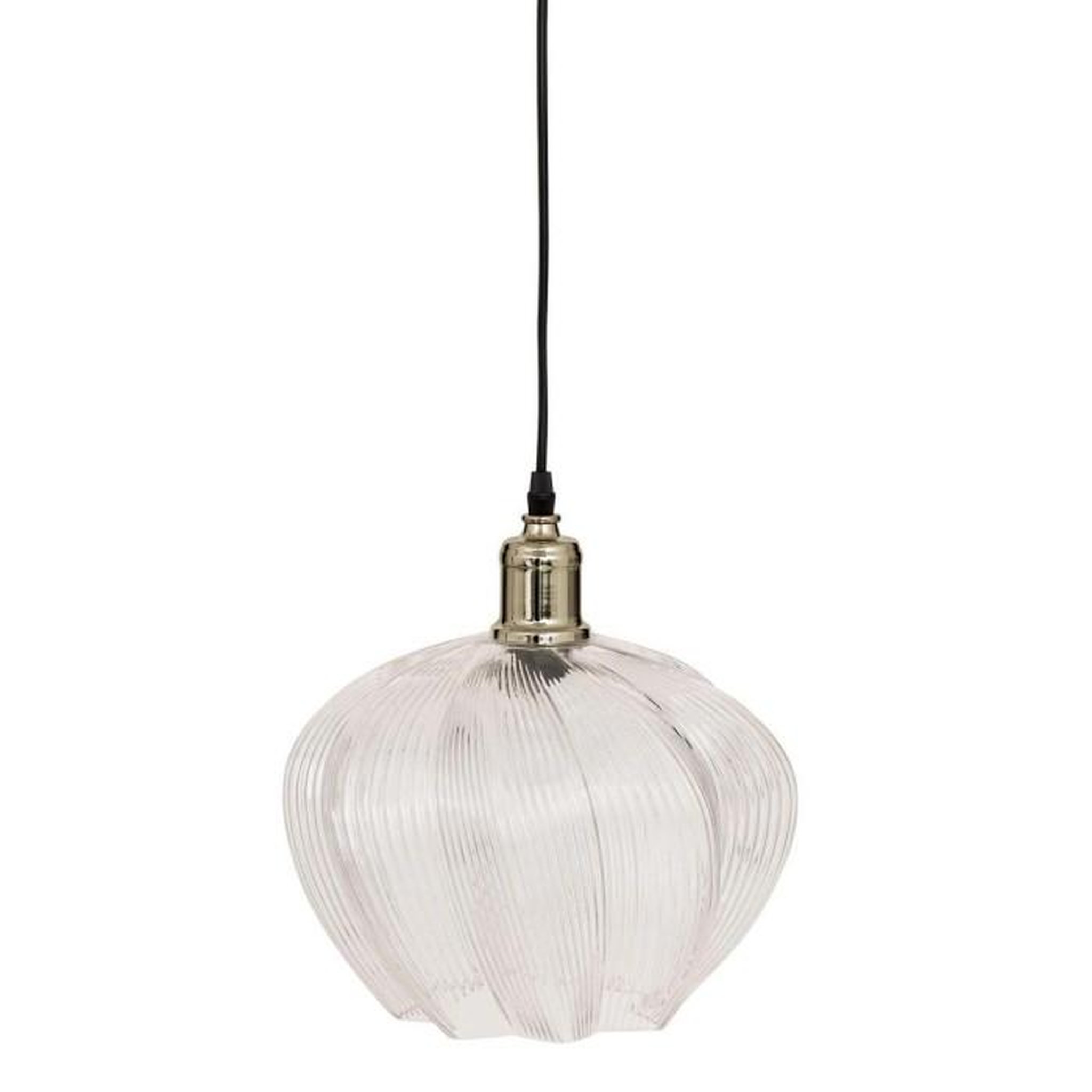 Voir la diapositive 1 : ATMOSPHERA Lampe Suspension en Verre  Phylas  37cm Transparent