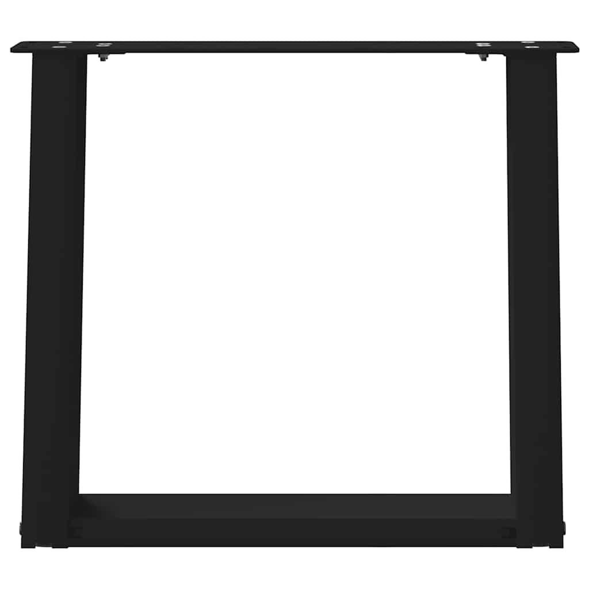 Voir la diapositive 5 : VIDAXL Pieds de table basse forme de U 2 pcs noir 50x(42-43) cm acier