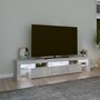 Voir la diapositive 3 : VIDAXL Meuble TV avec lumieres LED Gris beton 200x36,5x40 cm