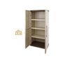 Voir la diapositive 4 : ART PLAST Armoire de rangement 2 portes 3 Etagères 70 x 39 x 165cm ARTPLAST