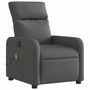 Voir la diapositive 4 : VIDAXL Fauteuil inclinable de massage electrique gris fonce tissu