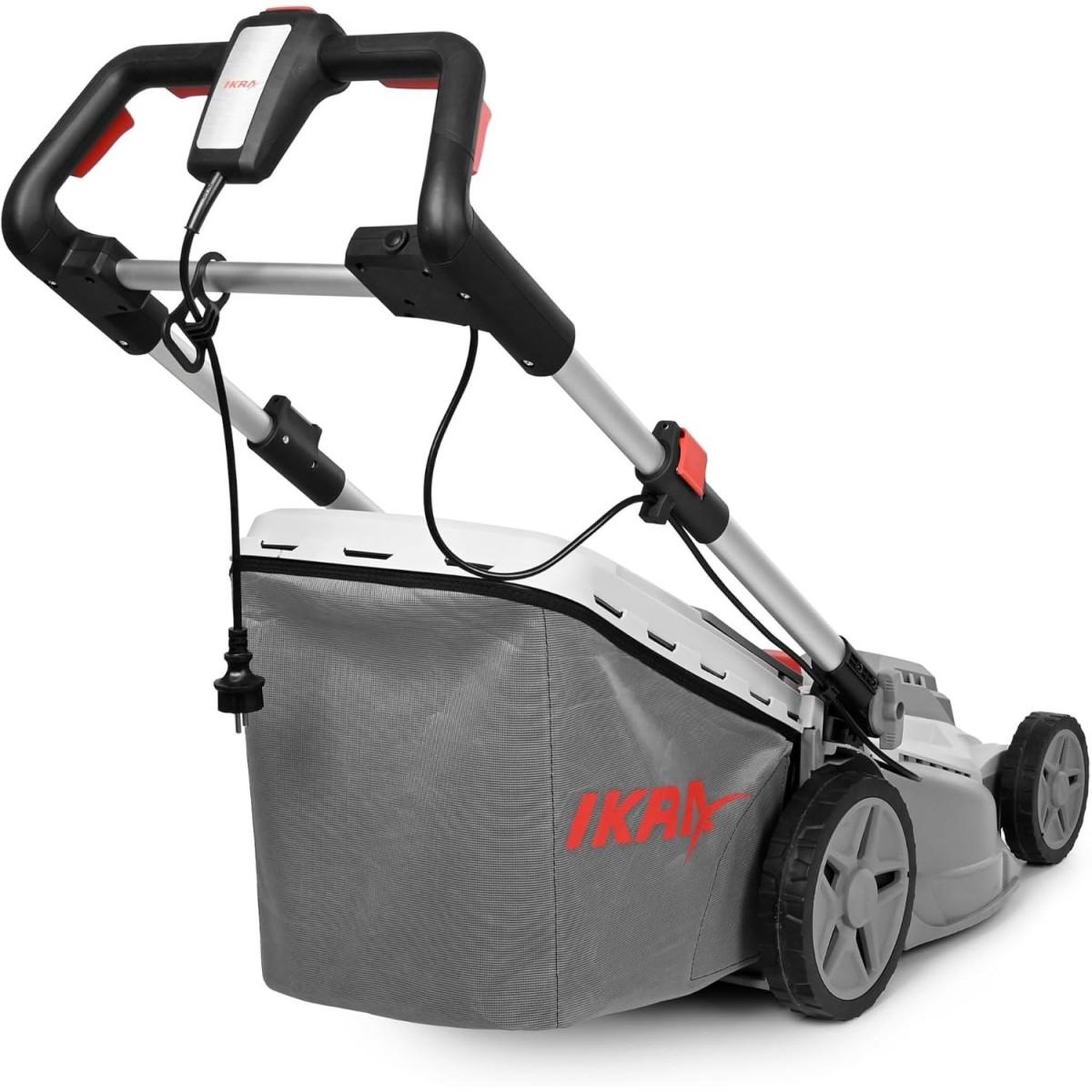 Voir la diapositive 4 : Ikra Tondeuse électrique 2000W Tonte & Ramassage Mulching Largeur de coupe 43cm, 5 Hauteurs de coupe, Tondeuse gazon Bac 50L IKRA