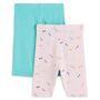 Voir la diapositive 2 : IN EXTENSO Lot de 2 leggings courts bébé fille