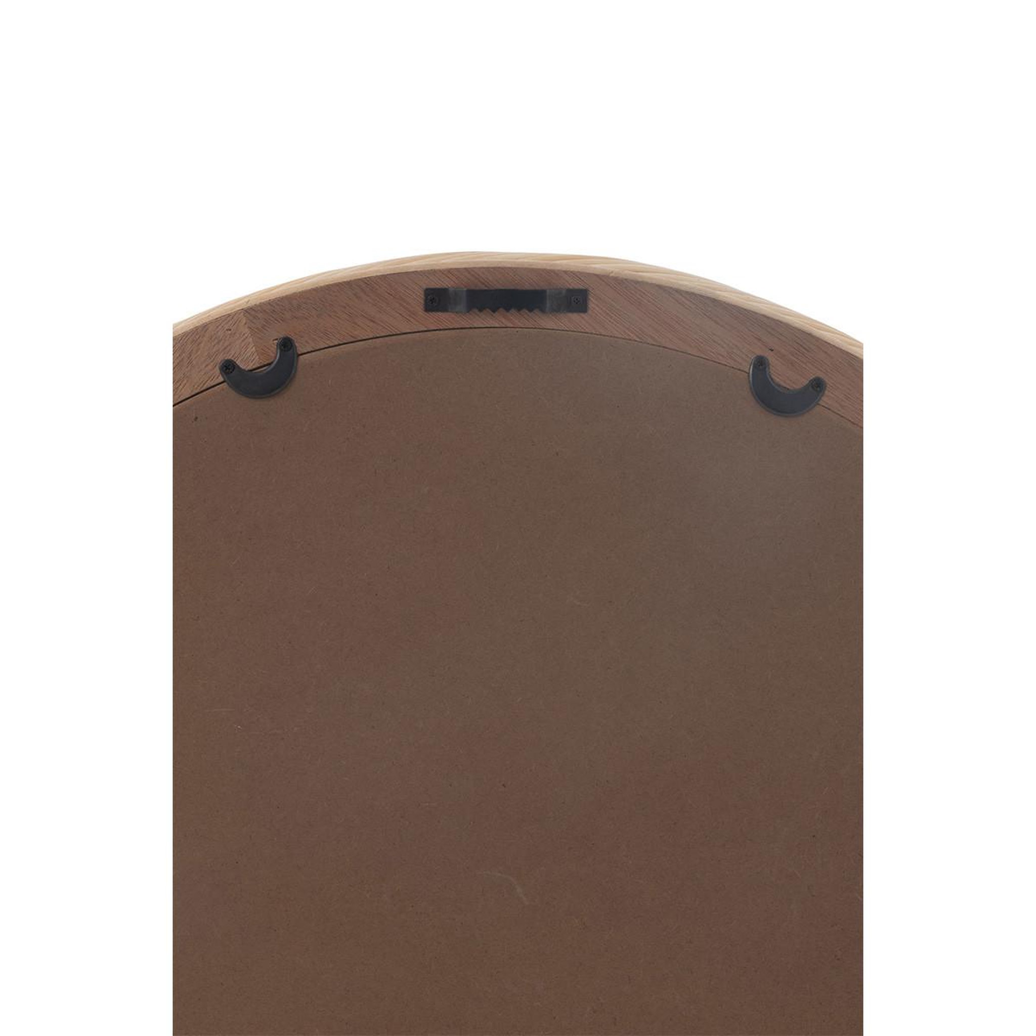 Voir la diapositive 2 : J-LINE Miroir Mural en Rotin  Dwayne  50cm Naturel