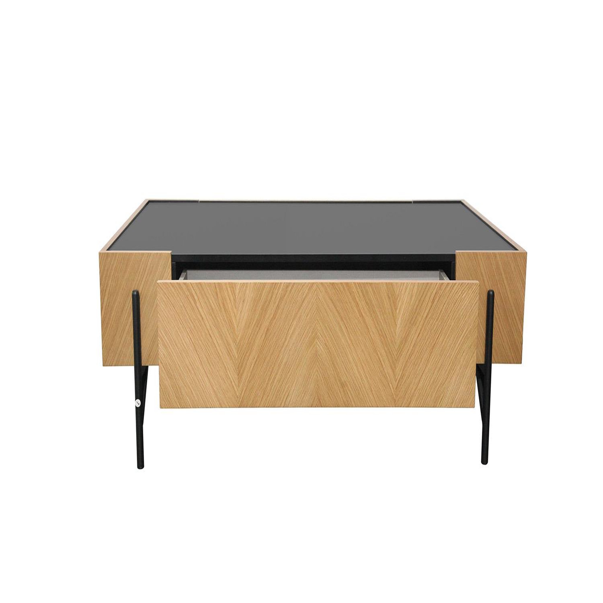 Voir la diapositive 6 : CONCEPT USINE Table basse en bois clair avec 2 grands tiroirs sequoia