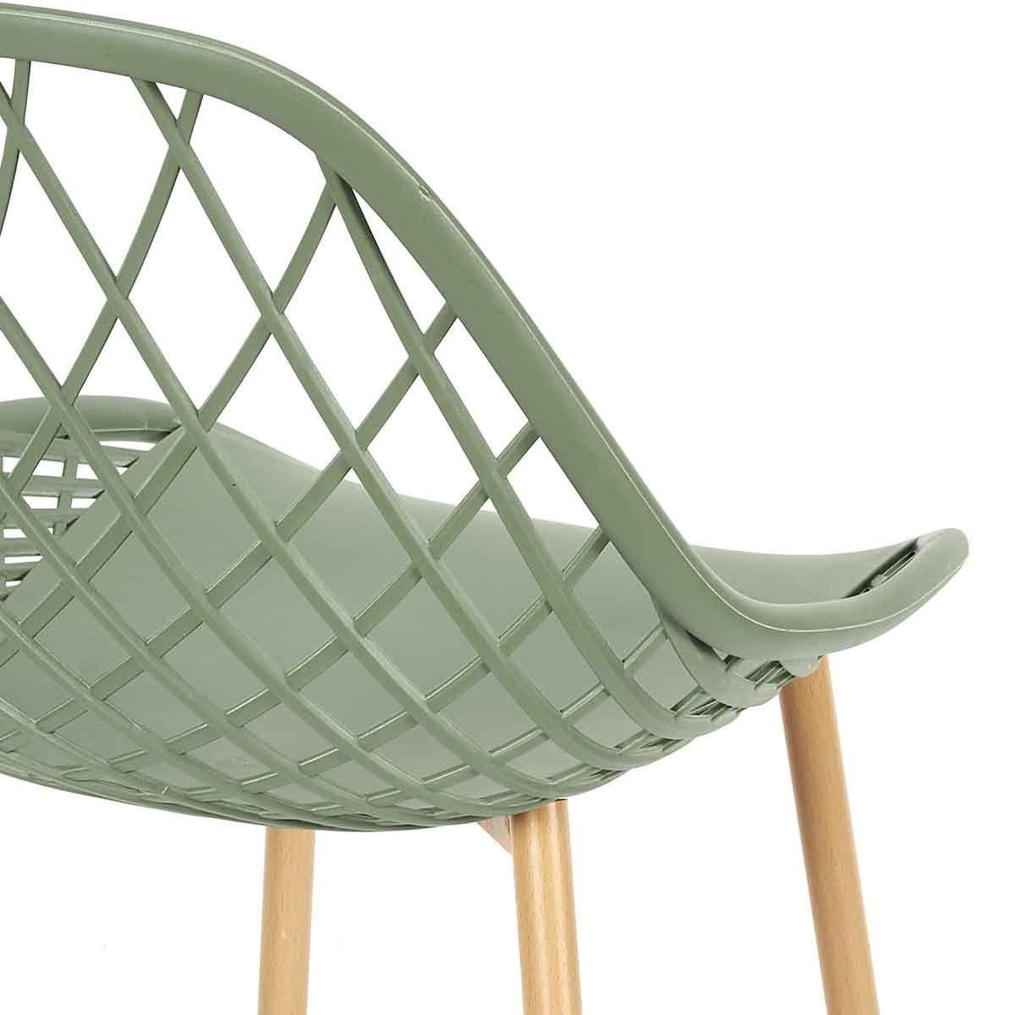 Voir la diapositive 6 : The Home Deco Factory Lot de 4 chaises design  malaga  80cm vert