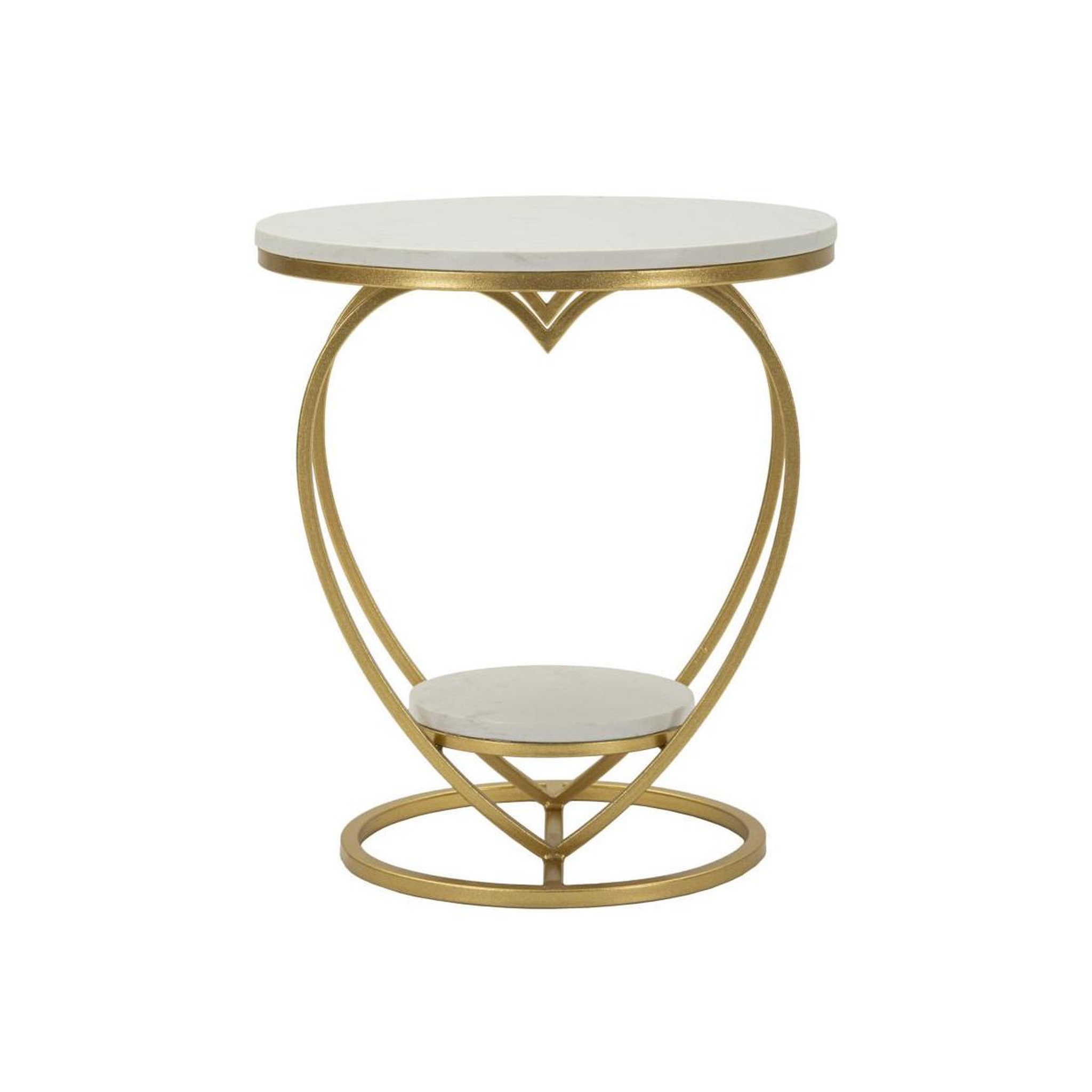 Paris Prix Table d'appoint design  heart  45cm or