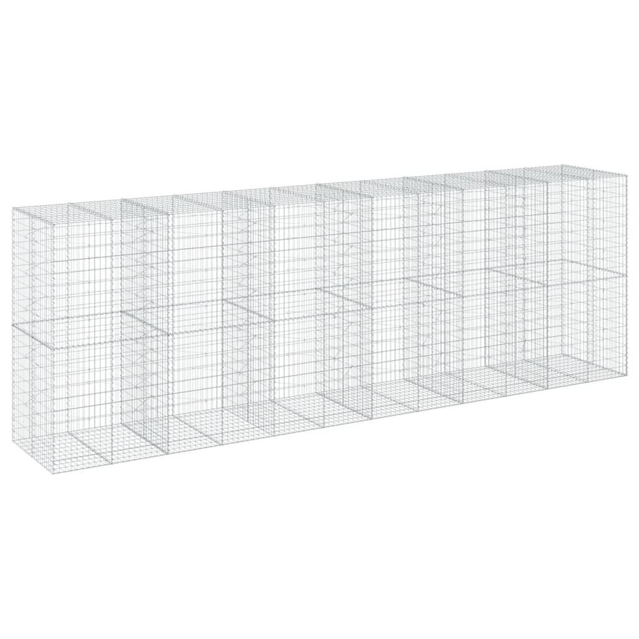 Voir la diapositive 2 : VIDAXL Panier gabion avec couvercle 600x100x200 cm fer galvanise