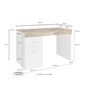 Voir la diapositive 9 : Bureau 1 porte 1 tiroir avec plateau coulissant et rangement 100 cm TAVIANO