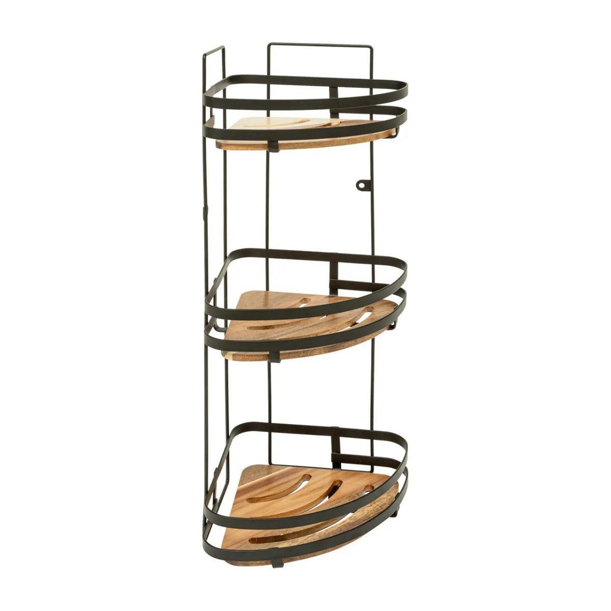 FIVE Étagère d'angle de douche 3 niveaux  blackacia  55cm noir