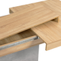 Voir la diapositive 6 : ID MARKET Table à manger extensible rectangle EDEN 6-10 personnes bois et effet béton 160-200 cm