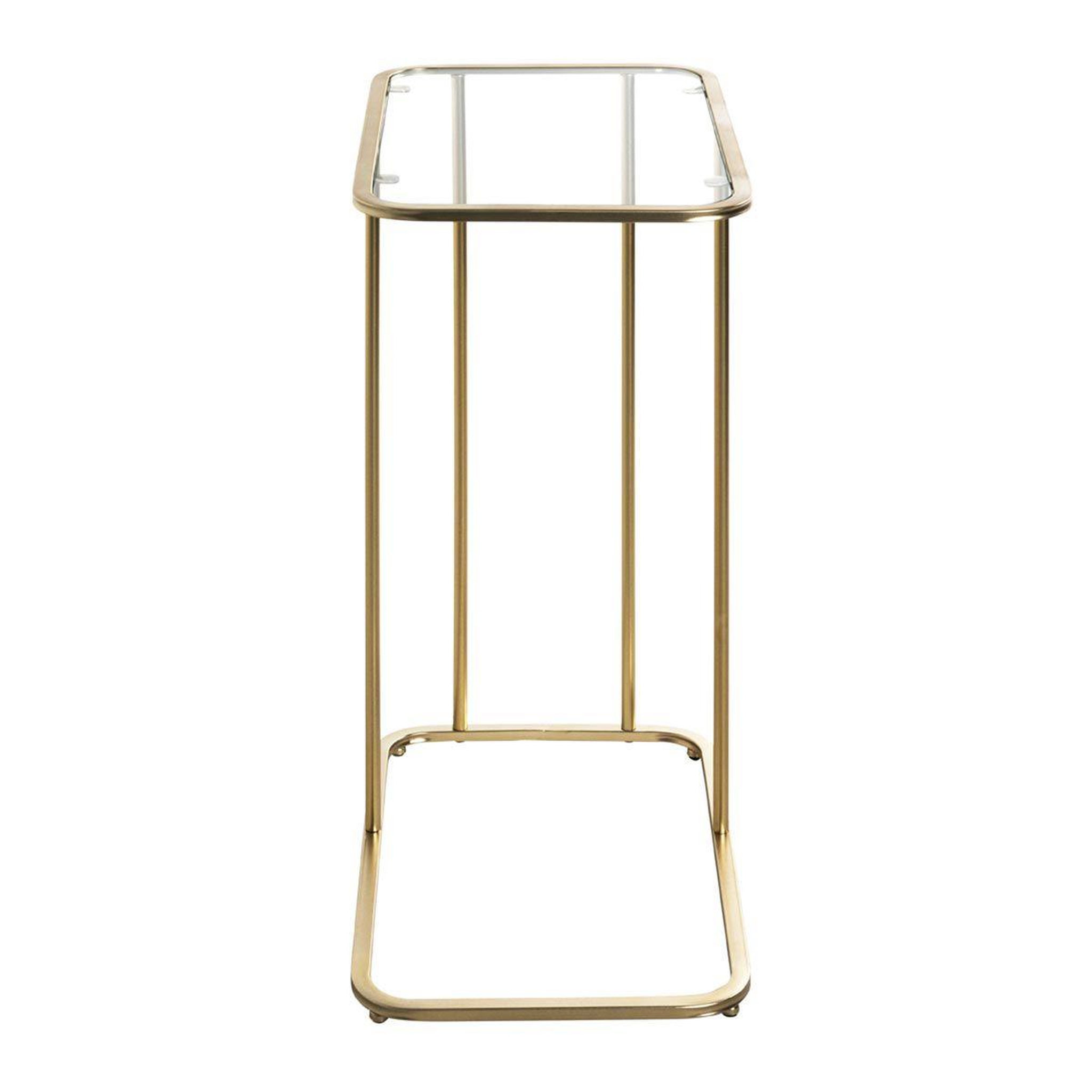 Voir la diapositive 4 : Paris Prix Table d'appoint design  verre trempé  65cm or