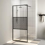 Voir la diapositive 1 : VIDAXL Paroi de douche avec verre ESG transparent 100x195 cm Noir