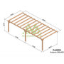 Voir la diapositive 2 : JARDIDECO Pergola adossée en lamellé-collée Avignon 900 x 400 cm - Mardeland