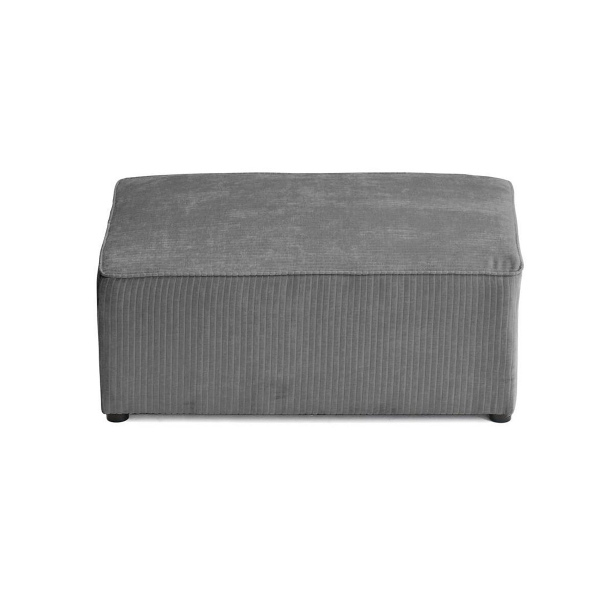 BEST MOBILIER Topaze - pouf - en velours côtelé plat