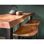 LISA DESIGN Djoda - lot de 4 tabourets de bar - bois massif d'acacia. Coloris disponibles : Bicolore