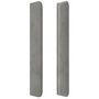 Voir la diapositive 4 : VIDAXL Tete de lit avec oreilles Gris clair 183x16x118/128 cm Velours