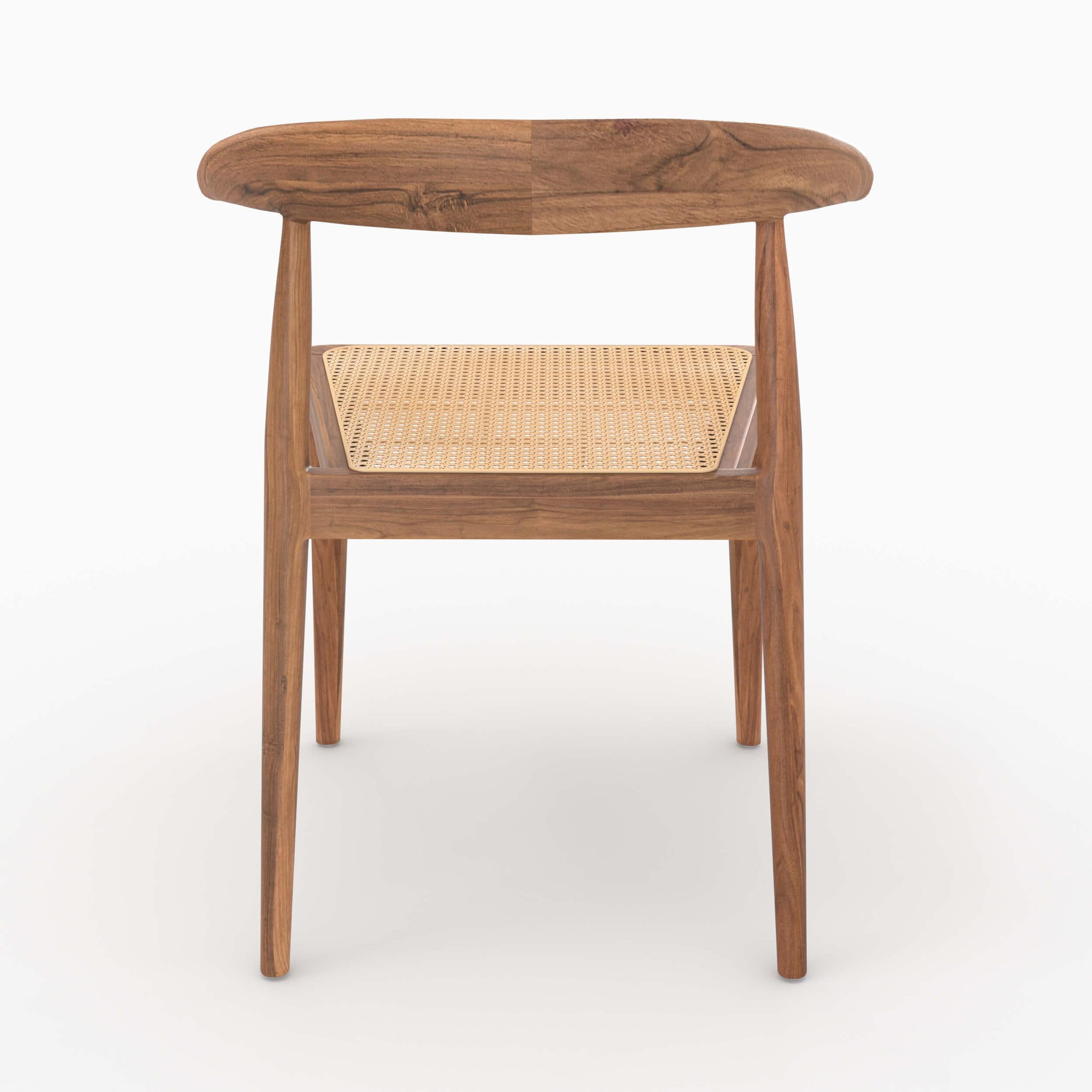 Voir la diapositive 5 : MAISON PAVANE Lot de 2 chaises en bois de teck et cannage en rotin-alia
