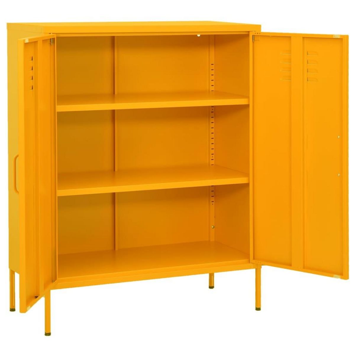 VIDAXL Armoire de rangement Jaune moutarde 80x35x101,5 cm Acier