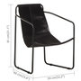 Voir la diapositive 6 : VIDAXL Fauteuil de relaxation noir cuir veritable